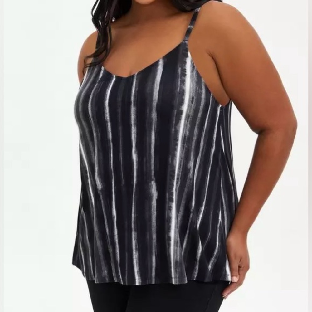 NWT Torrid Black and Gray Tie-Dye Camisole